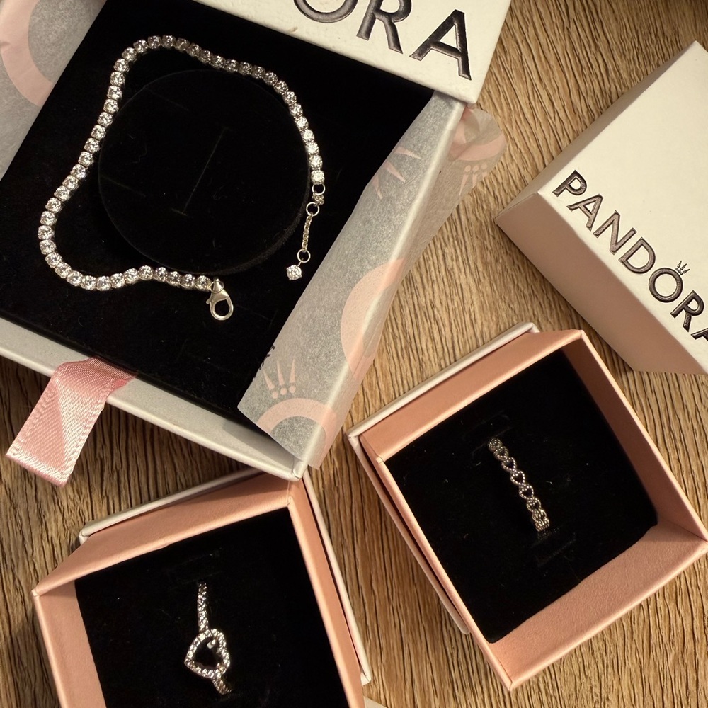 Pandora Silver Bracelet with Sparkling Accents